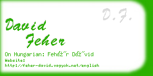 david feher business card